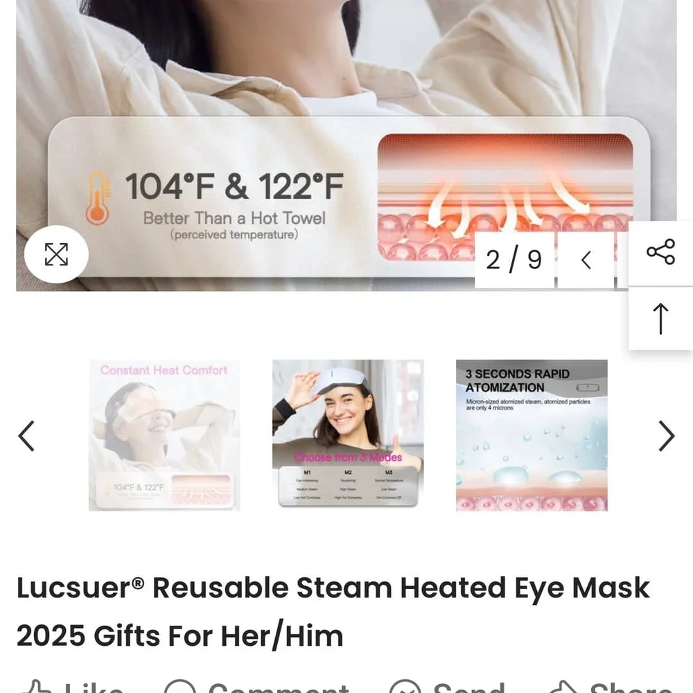 White Smart Headset Heated Eye Mask